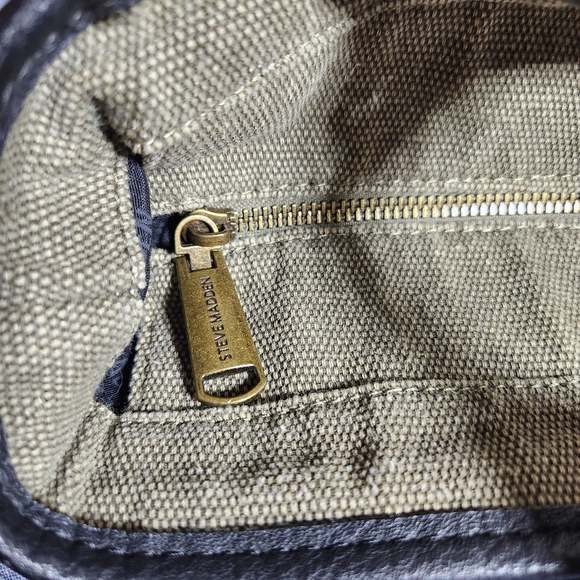 Steve Madden Stylish Black and Green Women's Large Tote Bag - Picture 6 of 9